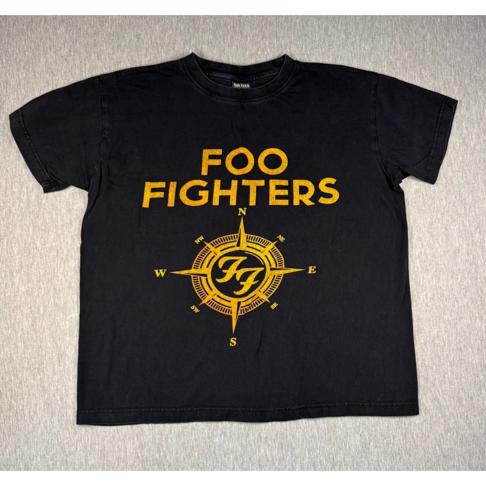 Foo Fighters 2024 Tour T Shirt‎ Medium Black Double Sided Band Tee